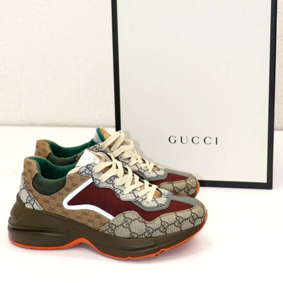 Gucci GG Supreme Canvas Chunky Sneakers UK 7.5 US 8 - Picture 1 of 16